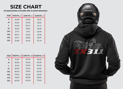 Aprilia TX 311 Inspired Hoodie - Motorcycle Sweatshirt for Riders