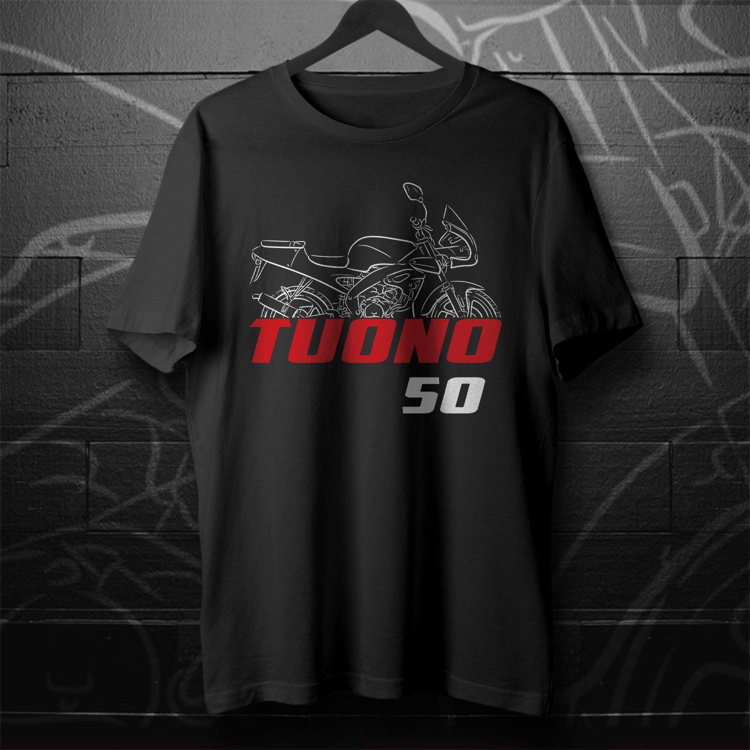 Aprilia Tuono 50 Inspired T-Shirt - Motorcycle Tee Shirt for Riders