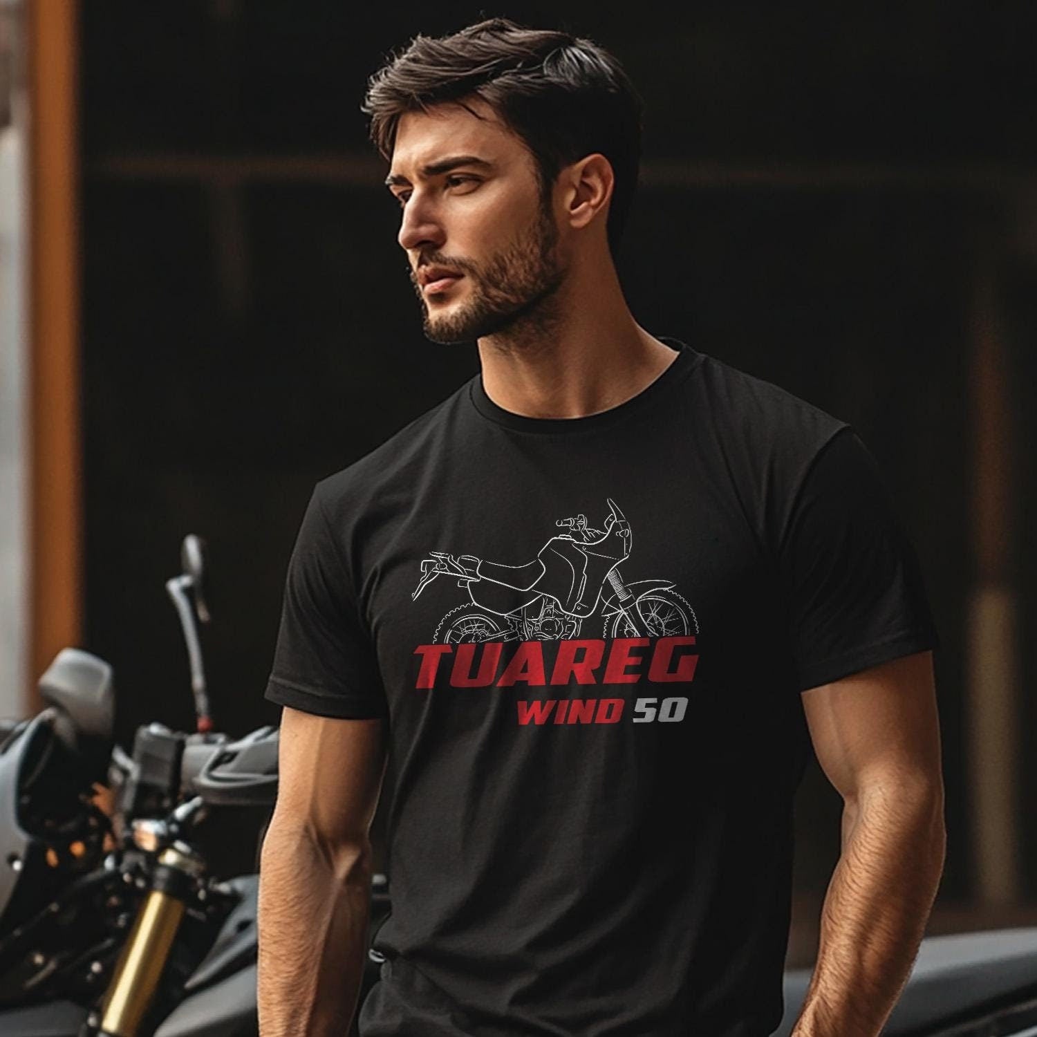 Aprilia Tuareg Wind 50 Inspired T-Shirt - Motorcycle Tee Shirt for Riders