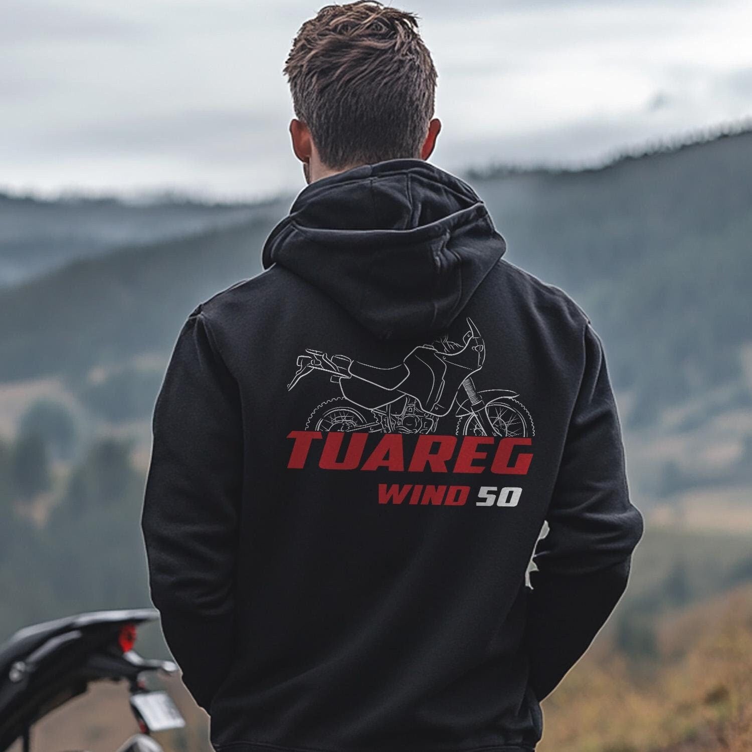 Aprilia Tuareg Wind 50 Inspired Hoodie - Motorcycle Sweatshirt for Riders