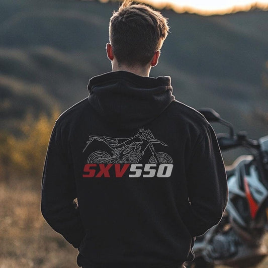 Aprilia SXV 550 Inspired Hoodie - Motorcycle Sweatshirt for Riders