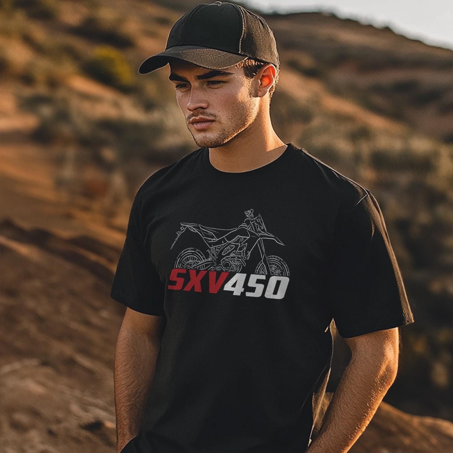 Aprilia SXV 450 Inspired T-Shirt - Motorcycle Tee Shirt for Riders