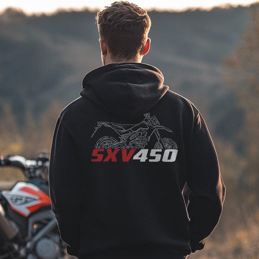 Aprilia SXV 450 Inspired Hoodie - Motorcycle Sweatshirt for Riders