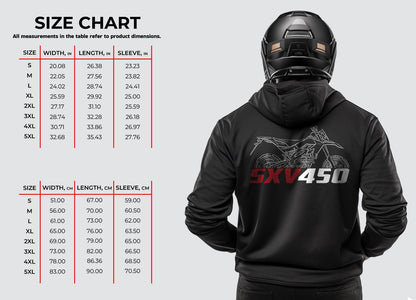 Aprilia SXV 450 Inspired Hoodie - Motorcycle Sweatshirt for Riders