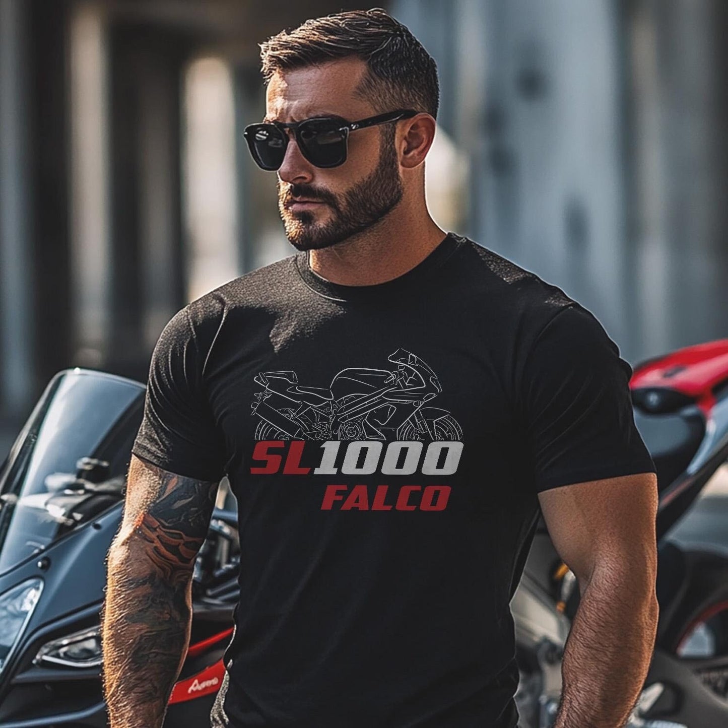 Aprilia SL 1000 Falco Inspired T-Shirt - Motorcycle Tee Shirt for Riders