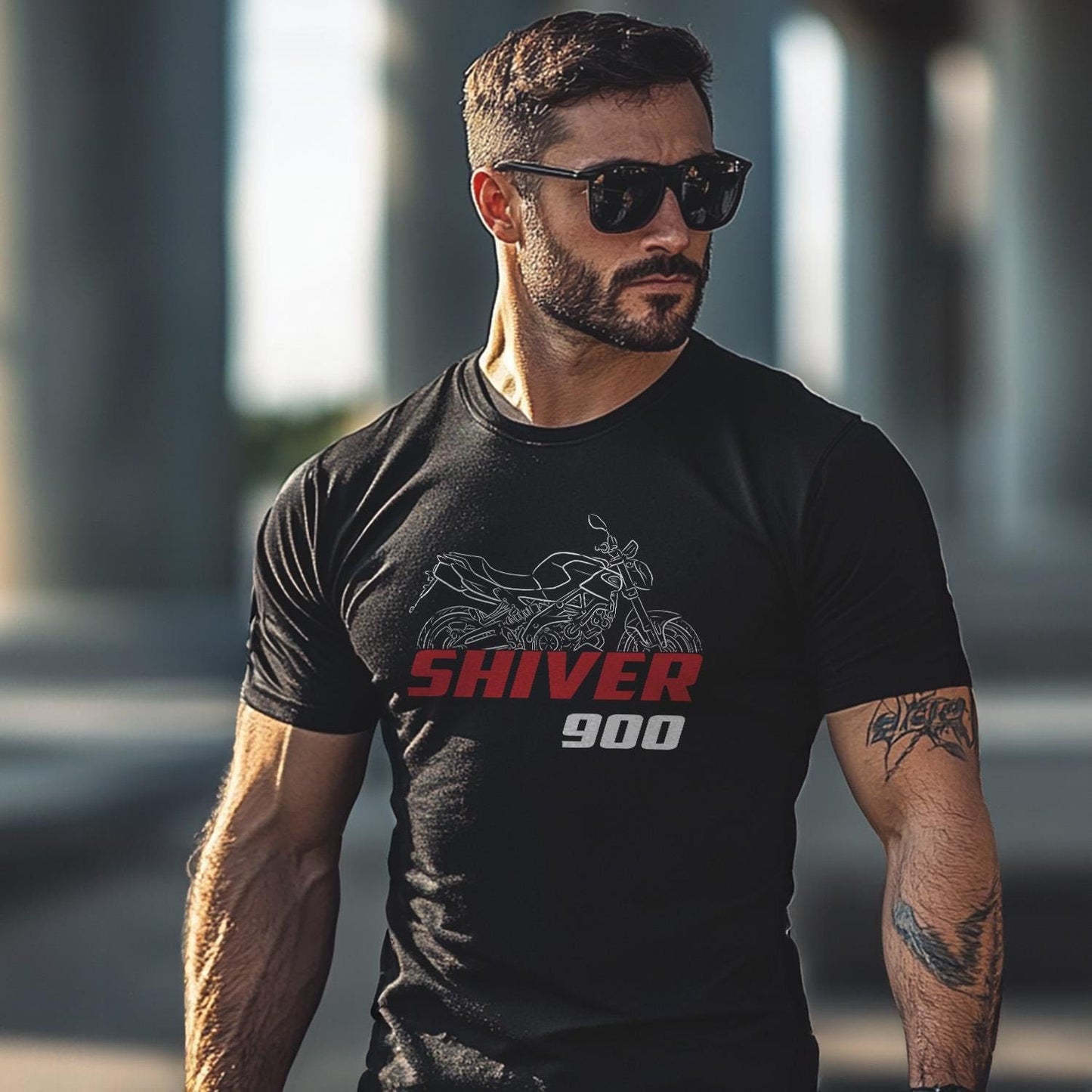 Aprilia Shiver 900 Inspired T-Shirt - Motorcycle Tee Shirt for Riders