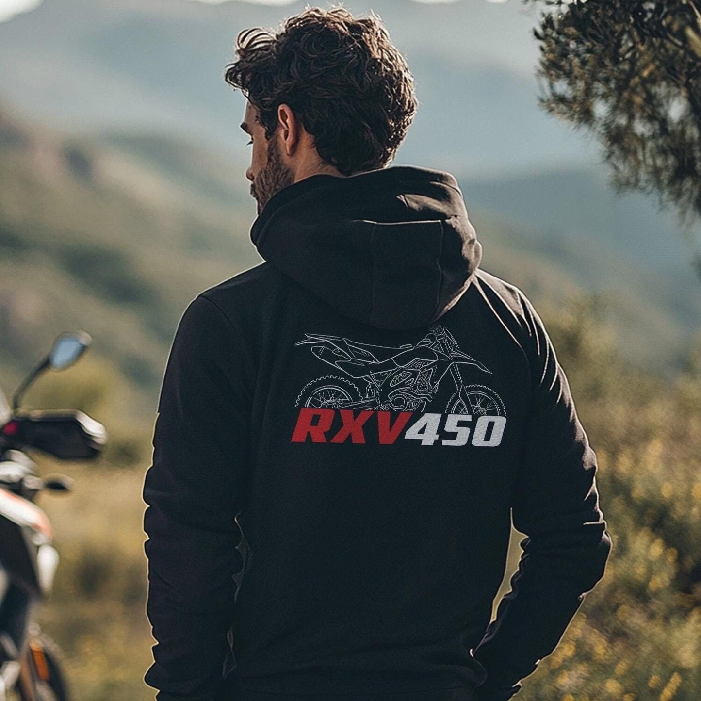 Aprilia RXV 450 Inspired Hoodie - Motorcycle Sweatshirt for Riders