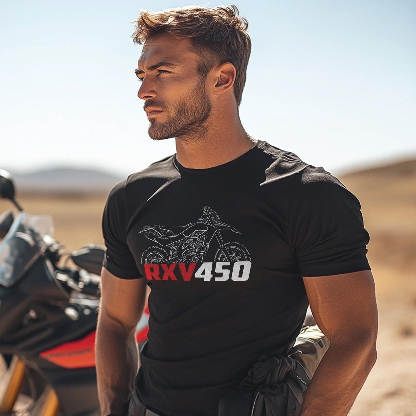 Aprilia RXV 450 Inspired T-Shirt - Motorcycle Tee Shirt for Riders