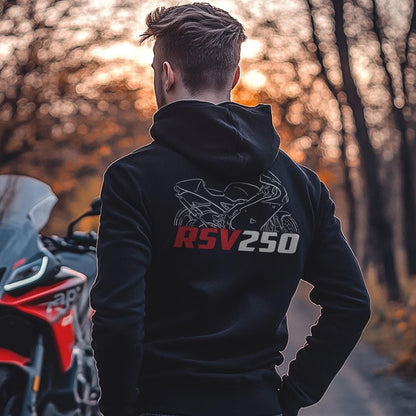 Aprilia RSV250 Inspired Hoodie - Motorcycle Sweatshirt for Riders