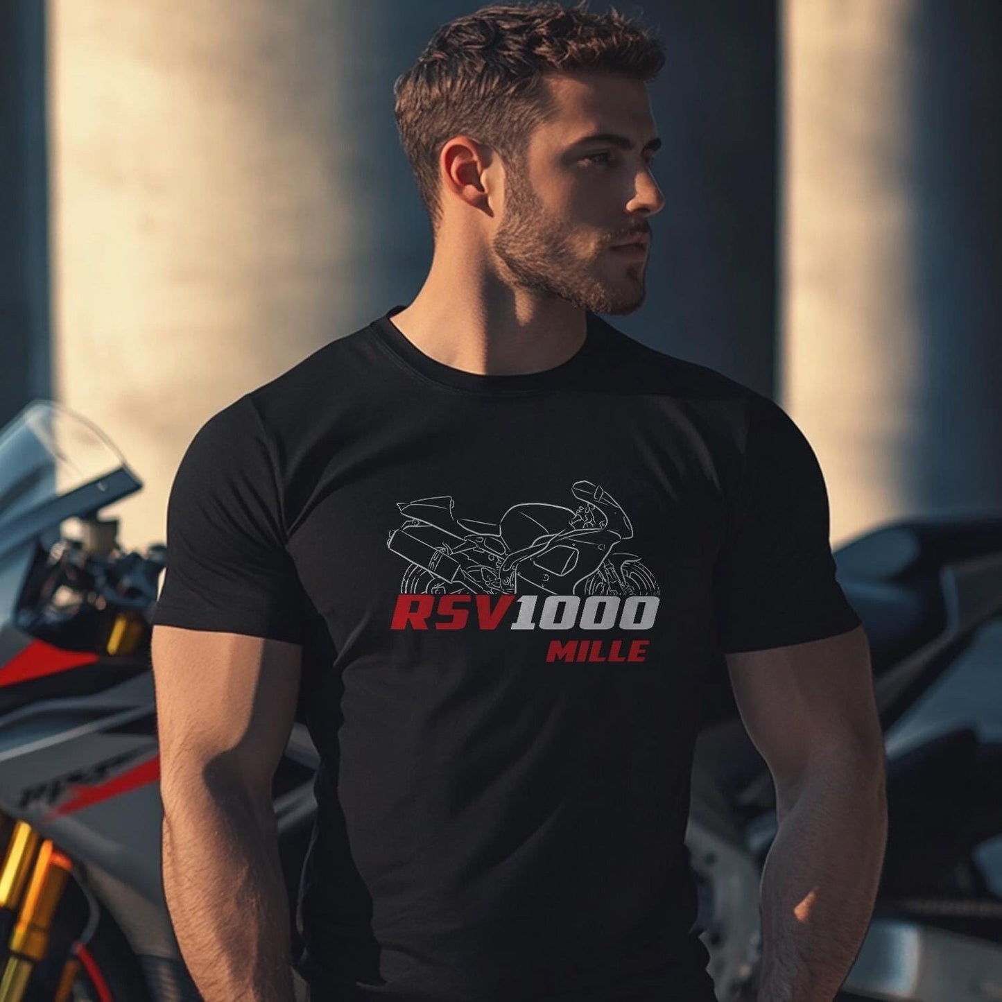 Aprilia RSV 1000 | Mille & R Inspired T-Shirt - Motorcycle Tee Shirt for Riders