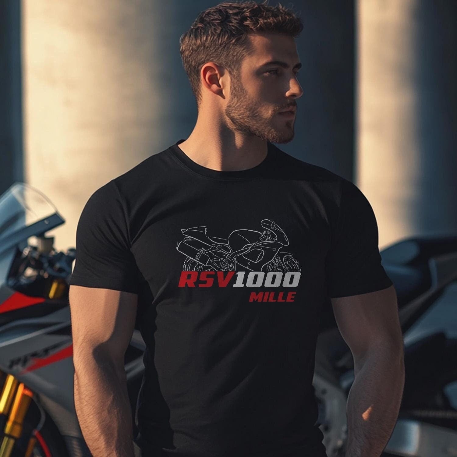 Aprilia RSV 1000 | Mille & R Inspired T-Shirt - Motorcycle Tee Shirt for Riders