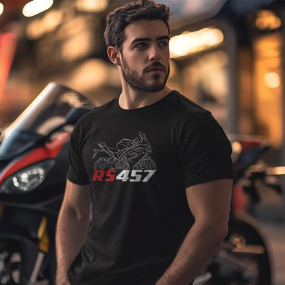 Aprilia RS 457 2024 Inspired T-Shirt - Motorcycle Tee Shirt for Riders