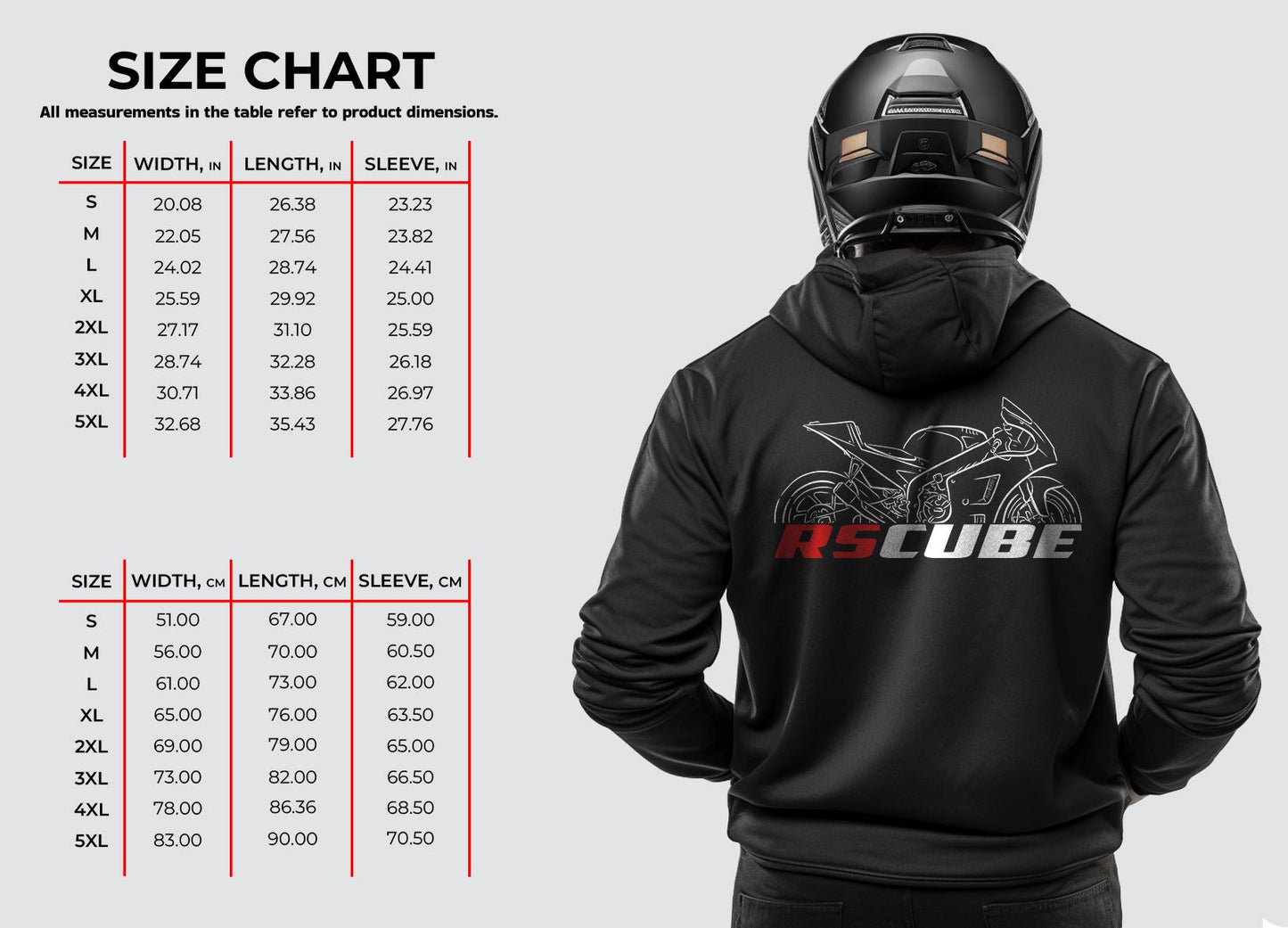 Aprilia RS Cube Inspired Hoodie - Motorcycle Sweatshirt for Riders