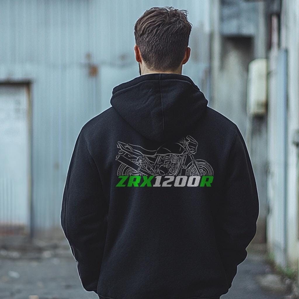 Kawasaki ZRX1200R Inspired Hoodie - Motorcycle Sweatshirt for Riders