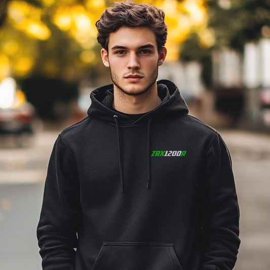 Kawasaki ZRX1200R Inspired Hoodie - Motorcycle Sweatshirt for Riders