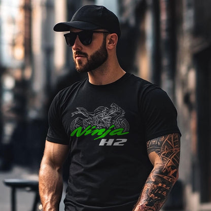 Kawasaki Ninja H2 & H2R Inspired T-Shirt - Motorcycle Tee Shirt for Riders