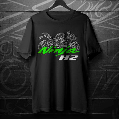 Kawasaki Ninja H2 & H2R Inspired T-Shirt - Motorcycle Tee Shirt for Riders