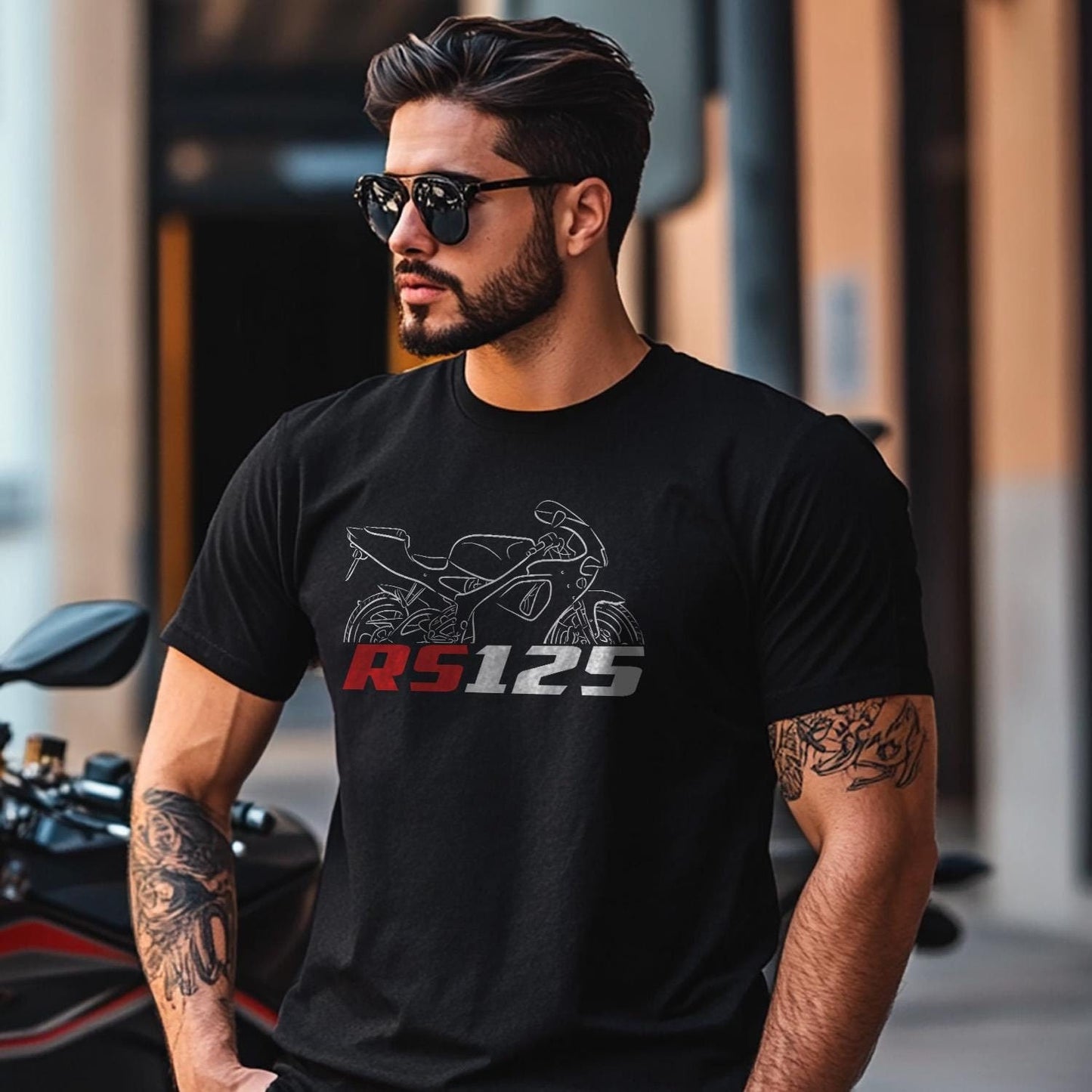 Aprilia RS 125 Inspired T-Shirt - Motorcycle Tee Shirt for Riders