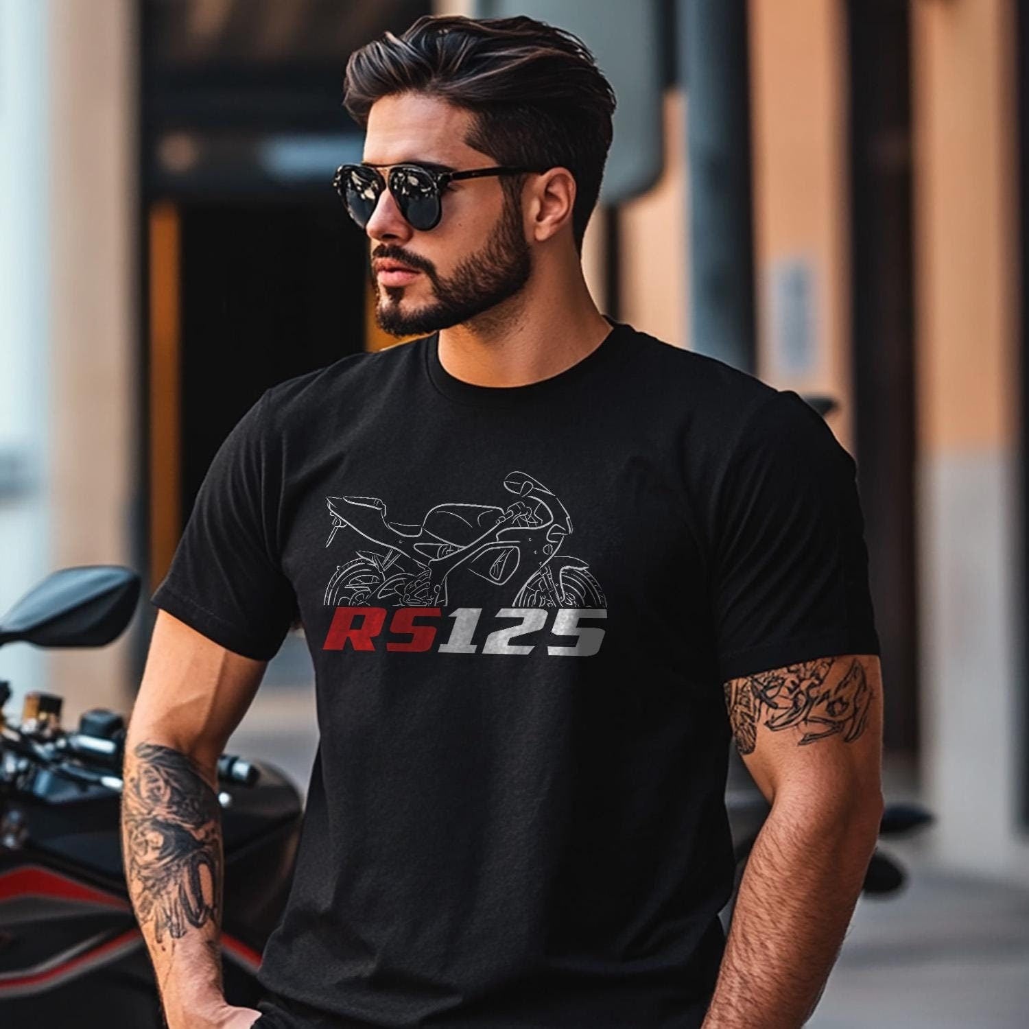 Aprilia RS 125 Inspired T-Shirt - Motorcycle Tee Shirt for Riders