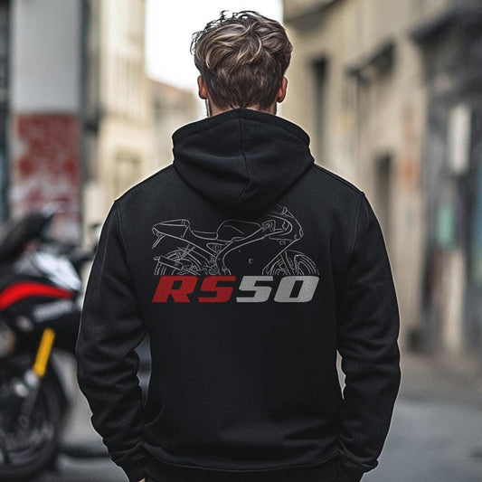 Aprilia RS 50 Inspired Hoodie - Motorcycle Sweatshirt for Riders
