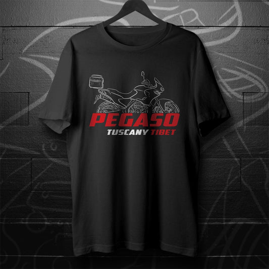 Aprilia Pegaso Tuscany Tibet Inspired T-Shirt - Motorcycle Tee Shirt for Riders