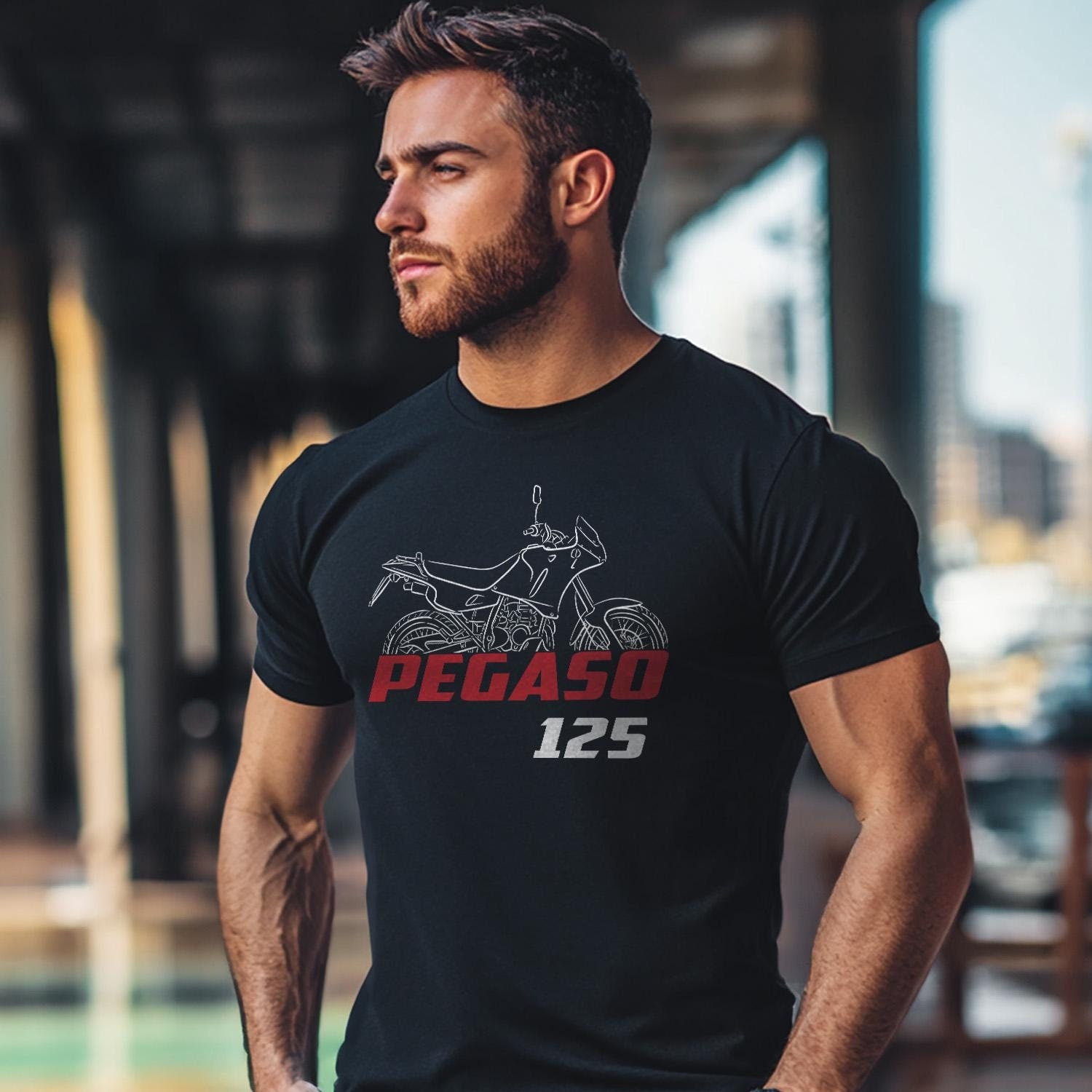 Aprilia Pegaso 125 Inspired T-Shirt - Motorcycle Tee Shirt for Riders
