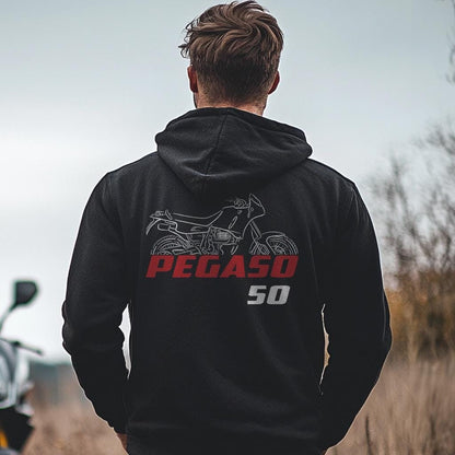 Aprilia Pegaso 50 Inspired Hoodie - Motorcycle Sweatshirt for Riders