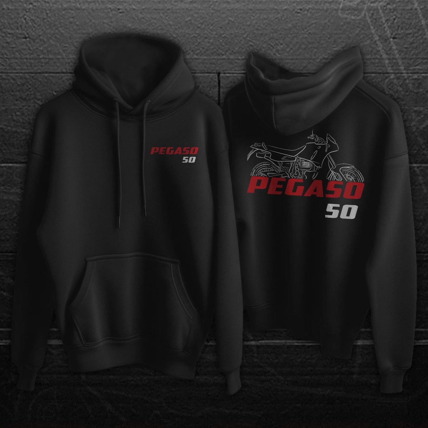 Aprilia Pegaso 50 Inspired Hoodie - Motorcycle Sweatshirt for Riders