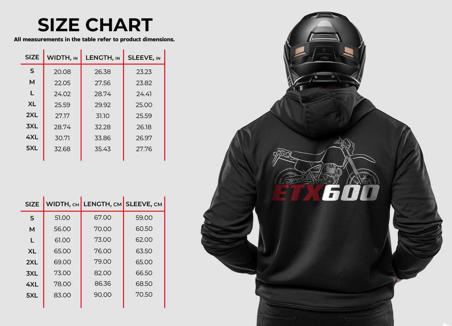 Aprilia ETX 600 Inspired Hoodie - Motorcycle Sweatshirt for Riders