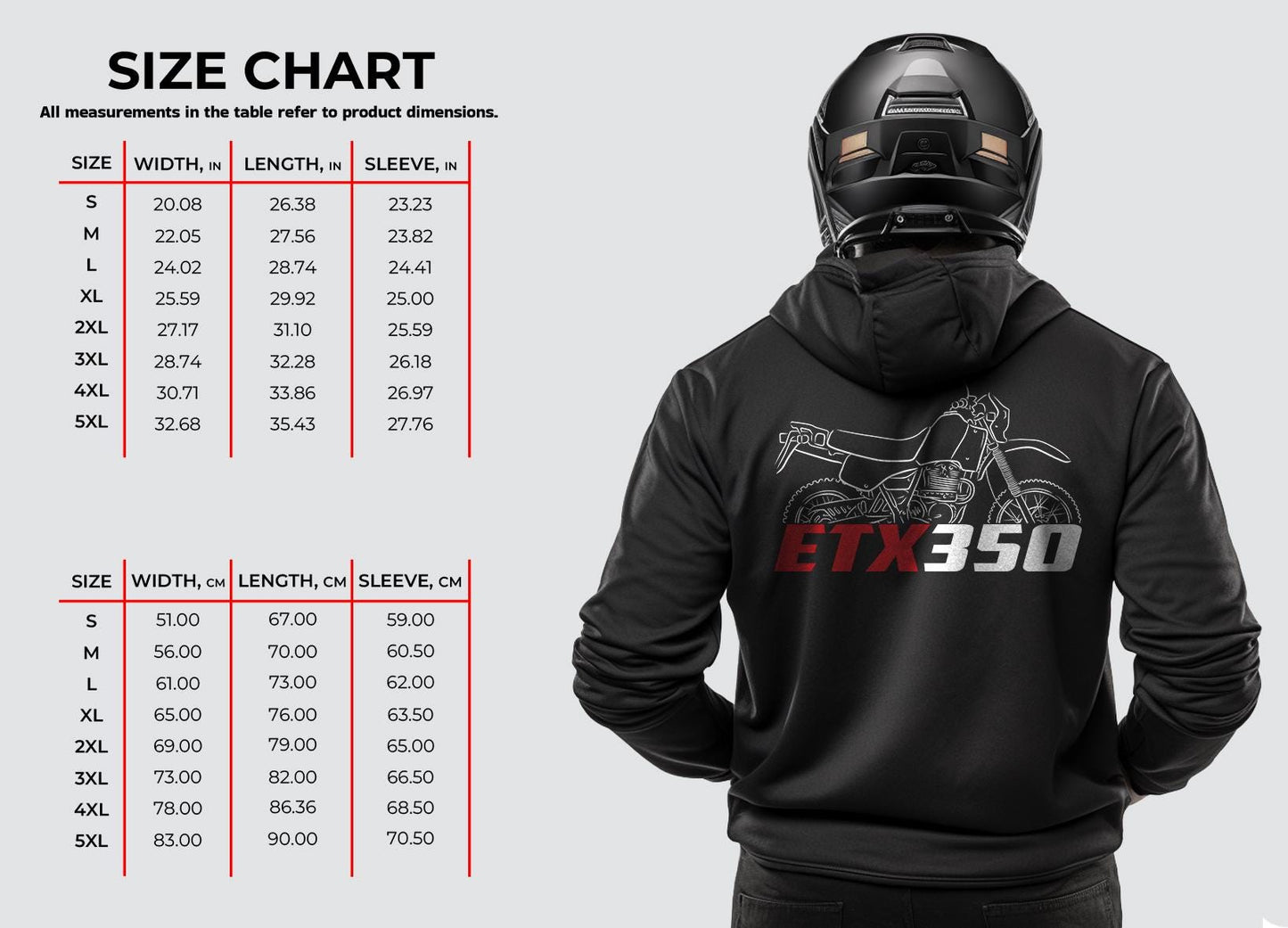 Aprilia ETX 350 Inspired Hoodie - Motorcycle Sweatshirt for Riders