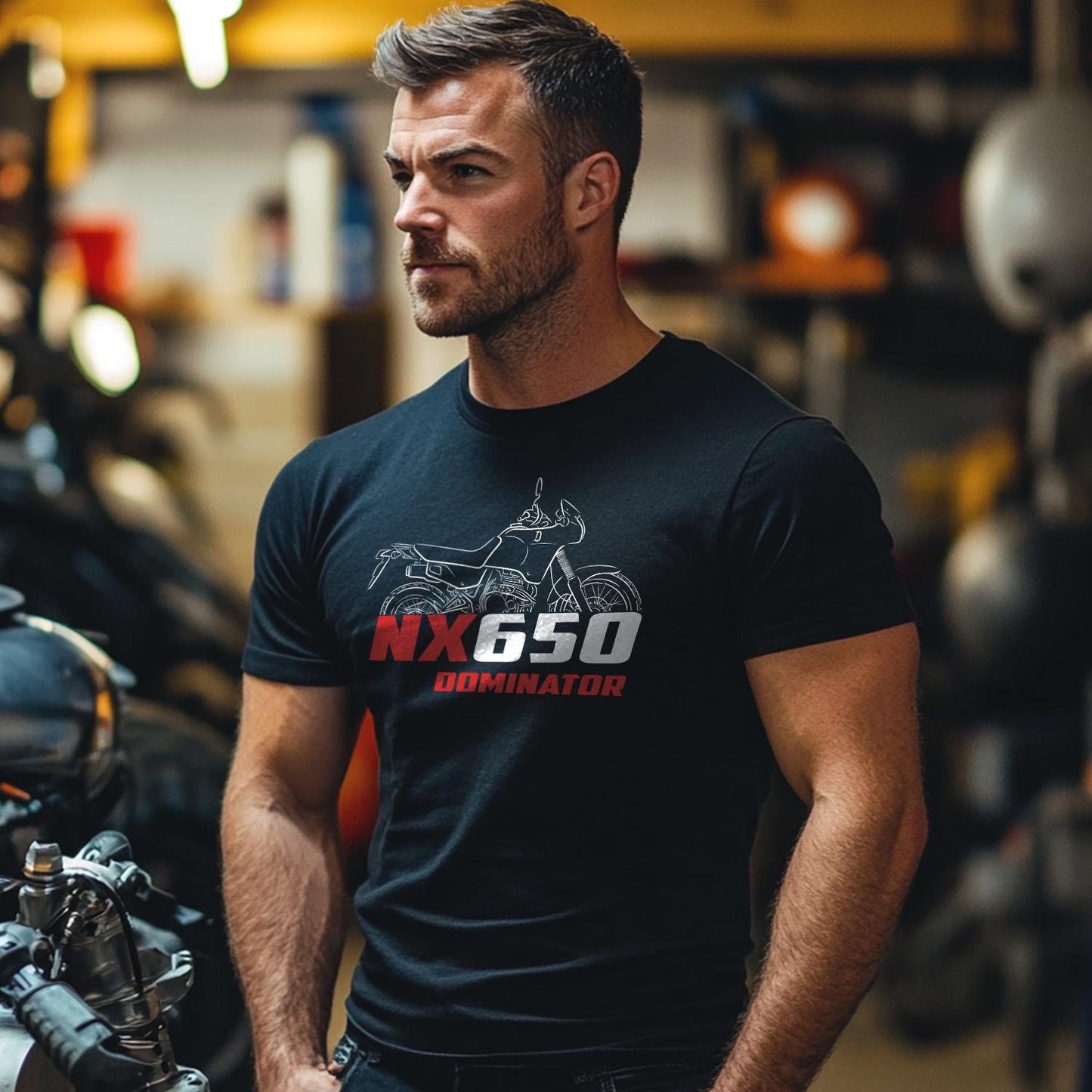 Honda NX650 Dominator Inspired T-Shirt - Motorcycle Tee Shirt for Riders