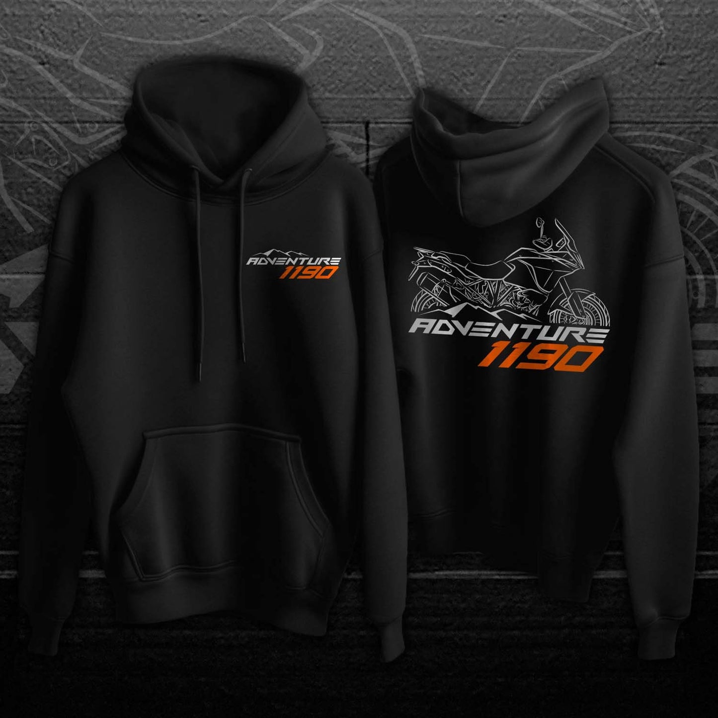 KTM 1190 Adventure Hoodie - Motorcycle Sweatshirt for ADV Riders