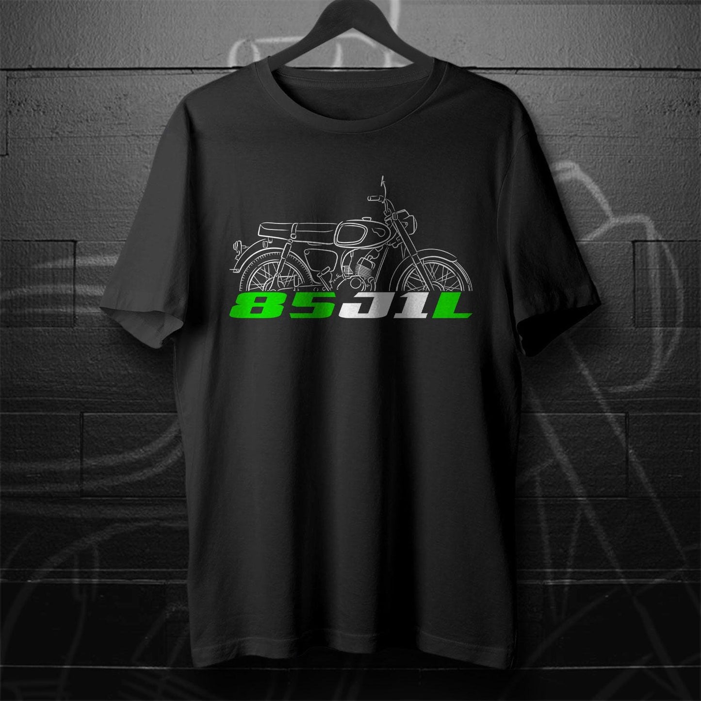 Kawasaki 85 J1L 1965 - 1968 Inspired T-Shirt - Motorcycle Tee Shirt for Riders