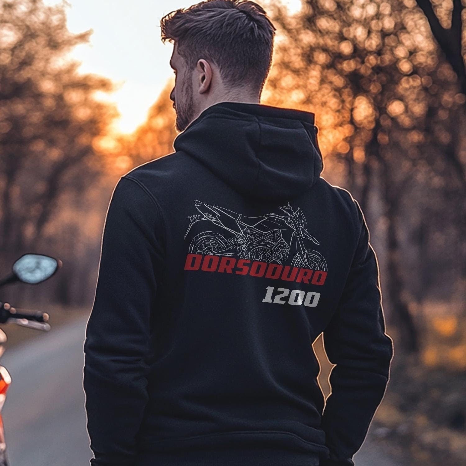 Aprilia Dorsoduro 1200 Inspired Hoodie - Motorcycle Sweatshirt for Riders
