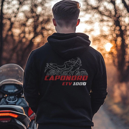 Aprilia ETV 1000 Caponord Inspired Hoodie - Motorcycle Sweatshirt for Riders