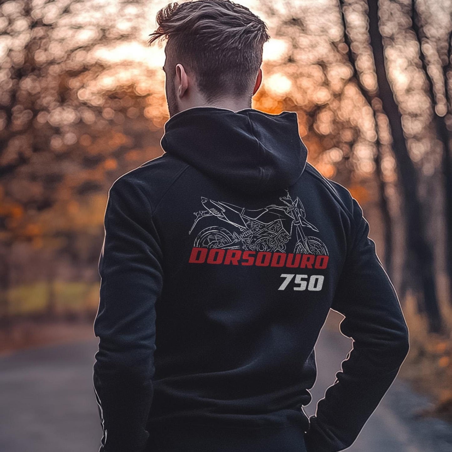 Aprilia Dorsoduro 750 Inspired Hoodie - Motorcycle Sweatshirt for Riders