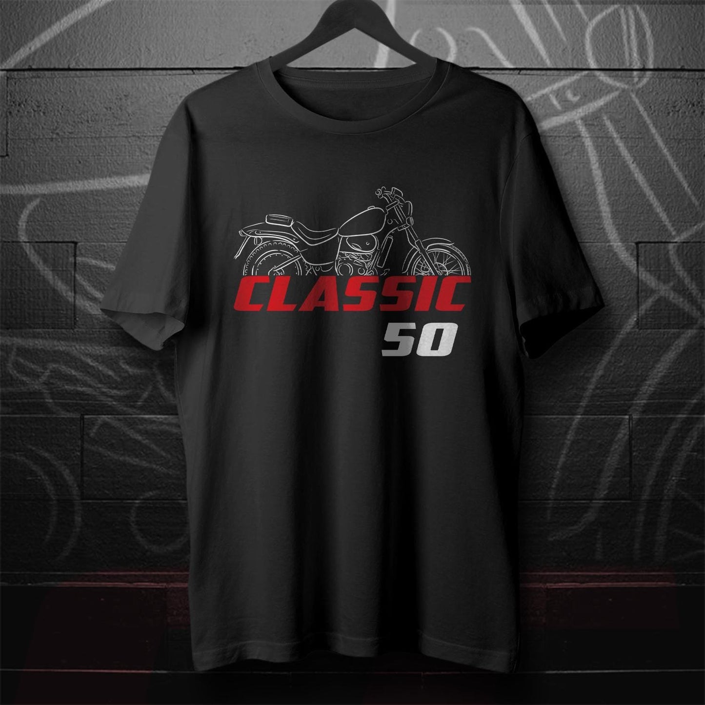 Aprilia Classic 50 Inspired T-Shirt - Motorcycle Tee Shirt for Riders