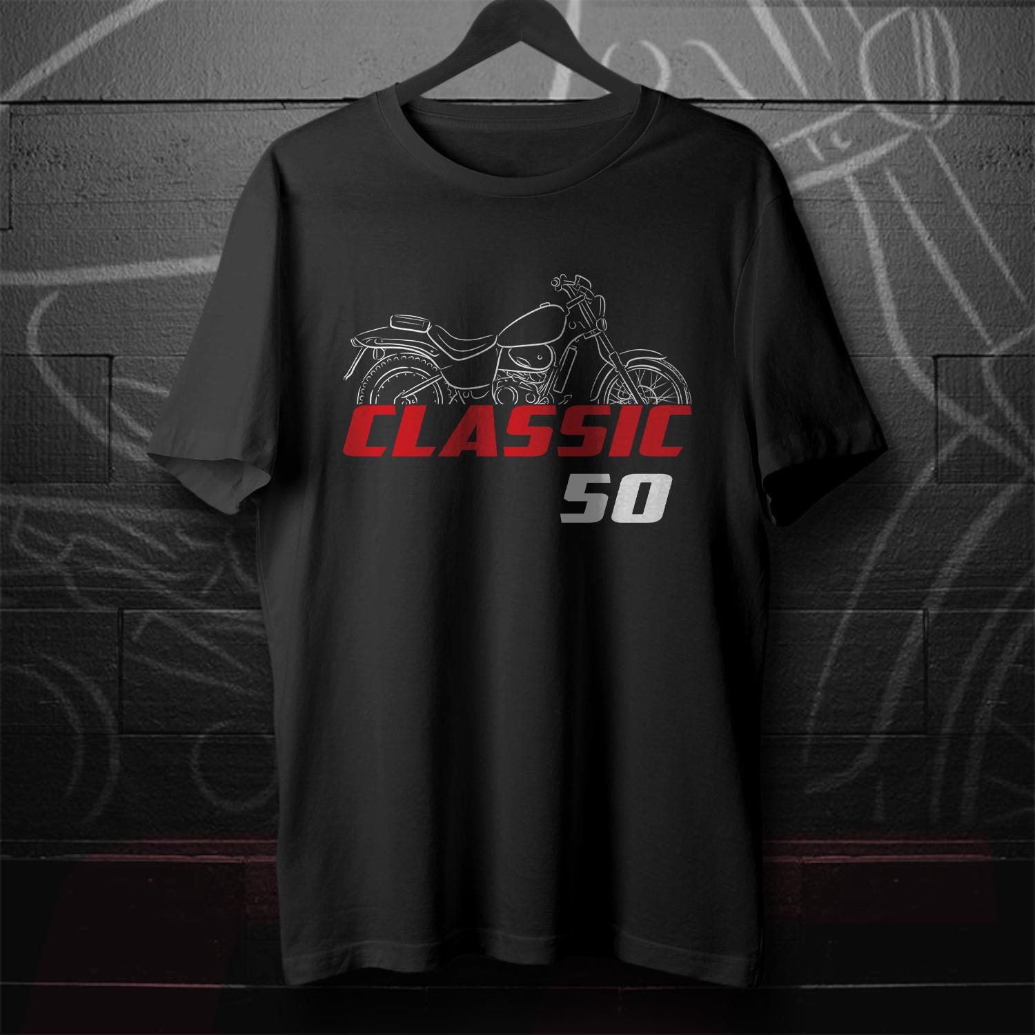 Aprilia Classic 50 Inspired T-Shirt - Motorcycle Tee Shirt for Riders