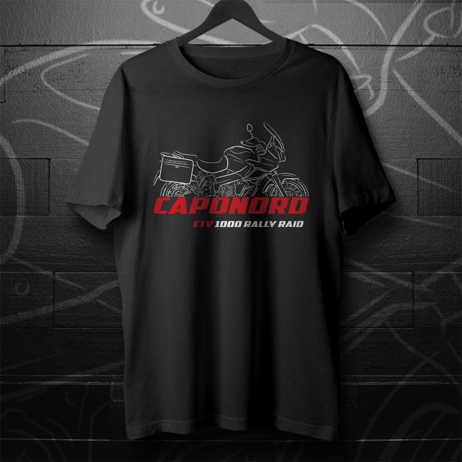 Aprilia ETV 1000 Caponord Inspired T-Shirt - Motorcycle Tee Shirt for Riders