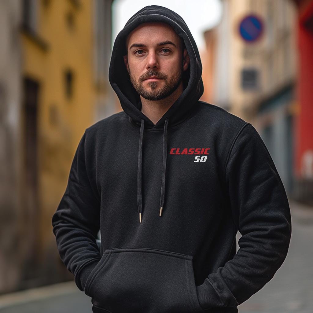 Aprilia Classic 50 Inspired Hoodie - Motorcycle Sweatshirt for Riders