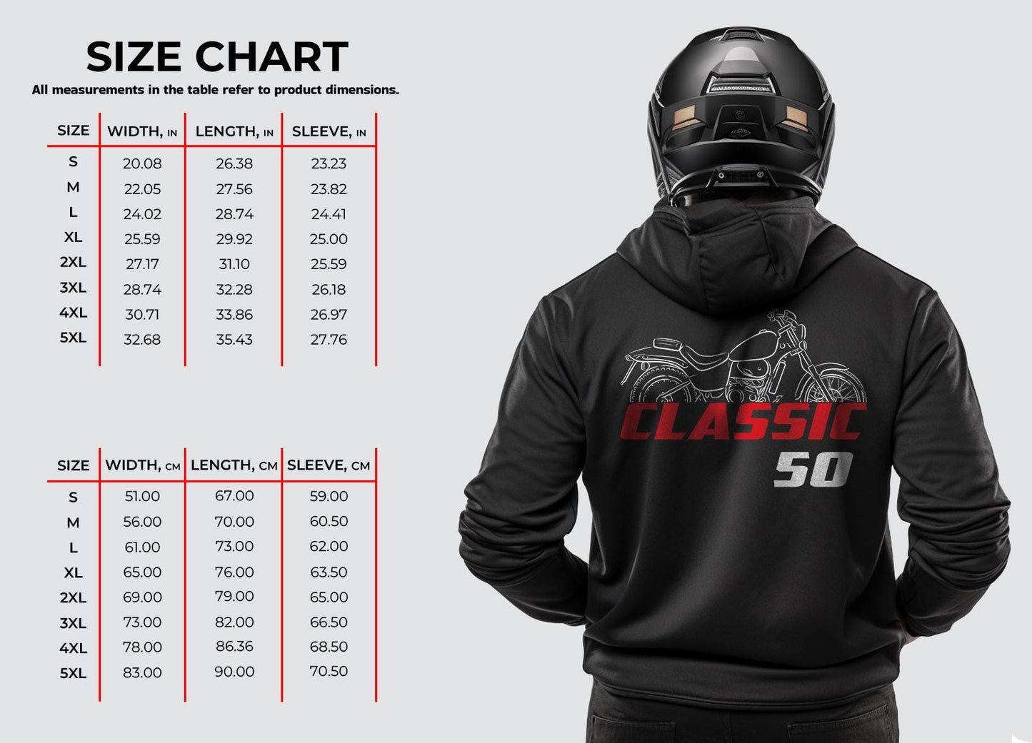 Aprilia Classic 50 Inspired Hoodie - Motorcycle Sweatshirt for Riders