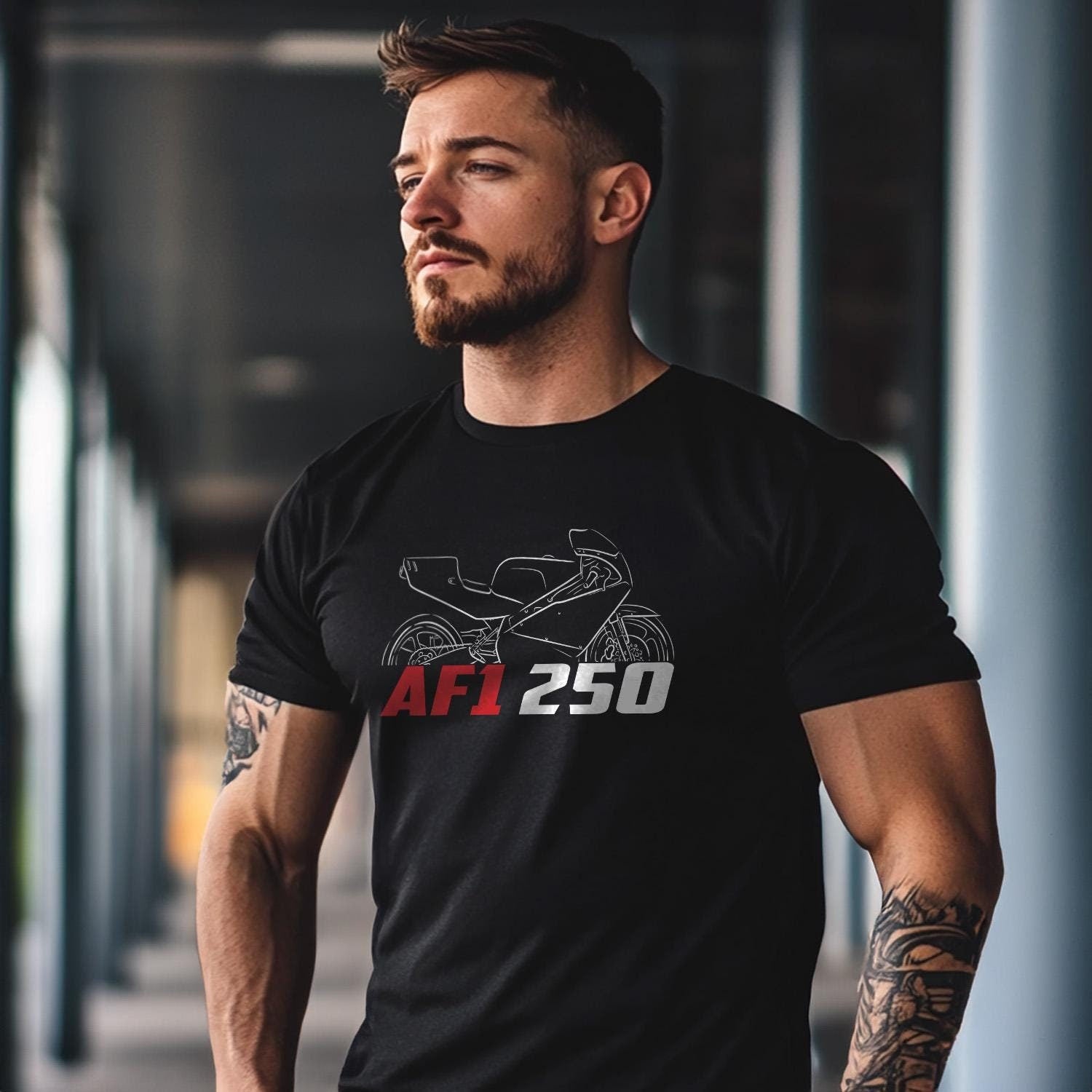 Aprilia AF1 250 Inspired T-Shirt - Motorcycle Tee Shirt for Riders
