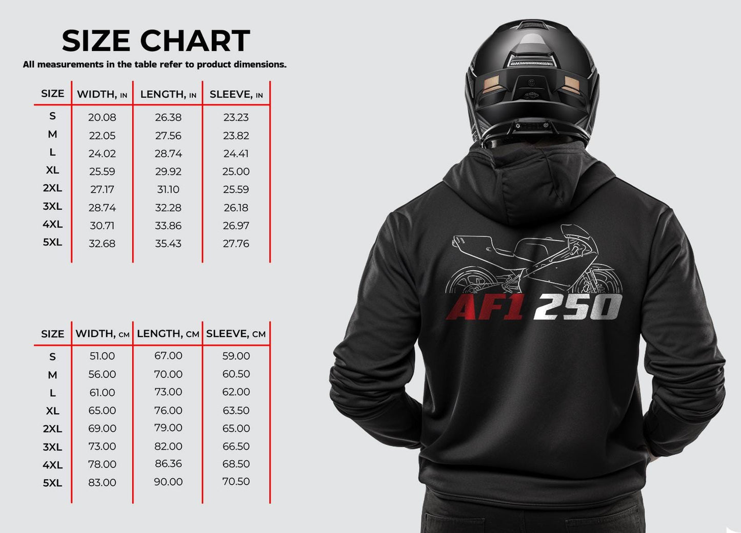 Aprilia AF1 250 Inspired Hoodie - Motorcycle Sweatshirt for Riders