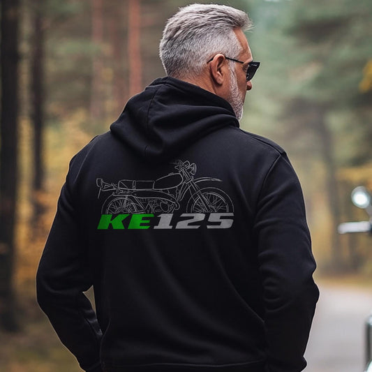 Kawasaki KE125 Inspired Hoodie - Motorcycle Sweatshirt for Riders
