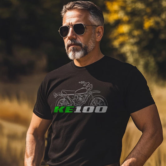 Kawasaki KE100 Inspired T-Shirt - Motorcycle Tee Shirt for Riders
