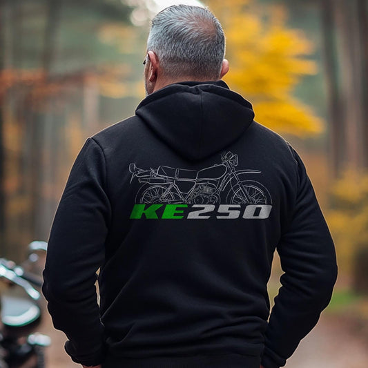 Kawasaki KE250 Inspired Hoodie - Motorcycle Sweatshirt for Riders