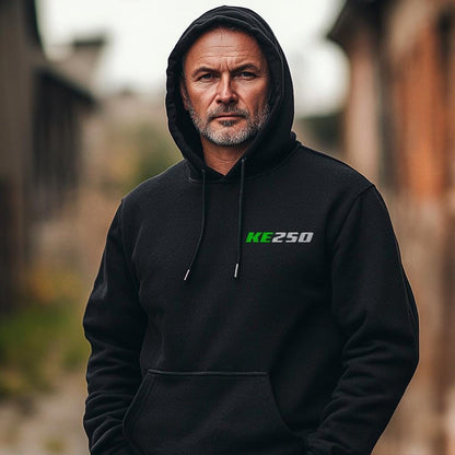 Kawasaki KE250 Inspired Hoodie - Motorcycle Sweatshirt for Riders