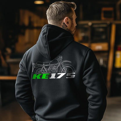 Kawasaki KE175 Inspired Hoodie - Motorcycle Sweatshirt for Riders