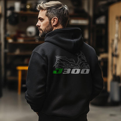 Kawasaki J300 Inspired Hoodie - Motorcycle Sweatshirt for Riders