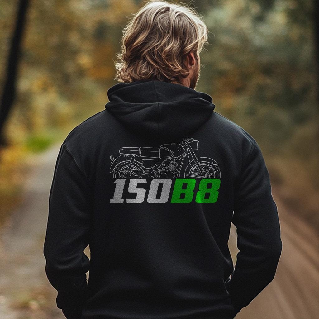 Kawasaki B8 150 1962 - 1965 Inspired Hoodie - Motorcycle Sweatshirt for Riders